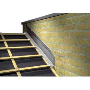 Winkelblech Alu Natur mit Wasserfalz, 250x1000mm, zur Dachabdichtung am Mauerwerk.