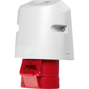 PCE CEE Wandsteckdose, 5-polig, 16A, rot, IP44, für Wandmontage.