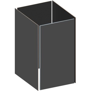 Mülltonnenbox System Binto Grundverkleidung aus HPL in Schieferoptik.