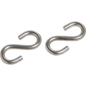 2er Set S-Haken, 55 mm, aus Metall, vielseitig einsetzbar.