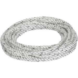 Weißes Ablassseil (22m) für Einhell Tiefbrunnenpumpe GC-DW 1300 N, aufgerollt.