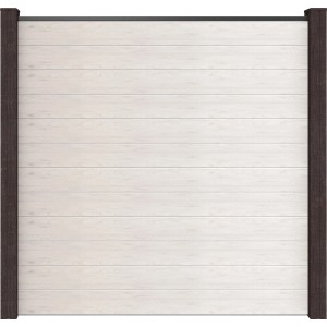 GroJa Steckzaun Solid, quadratisch, 180x180 cm, Bi-Color Sand, für Sichtschutz im Garten.