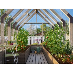 Palmako Gewächshaus Emilia 8 Grau 8,2 m²