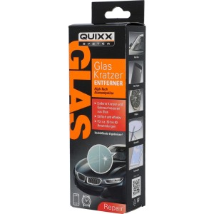 Quixx Glas-Kratzer Entferner 2K: Set zur Entfernung von Kratzern auf Glasoberflächen, z.B. Autoscheiben.