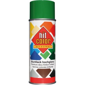 Hitcolor Sprühlack Smaragdgrün, hochglänzend, 400ml Dose.