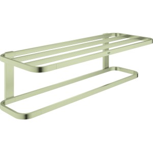 Grohe Multi-Badetuchhalter Selection, Nickel gebürstet, für Badetücher bis 596mm Breite.