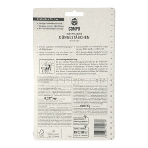 Compo Düngestäbchen für Blühpflanzen mit Guano 30 Stäbchen