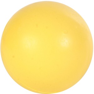 Gelber Jollypaw Ball aus Naturgummi, ø 6 cm, für Hunde als Apportierspielzeug.