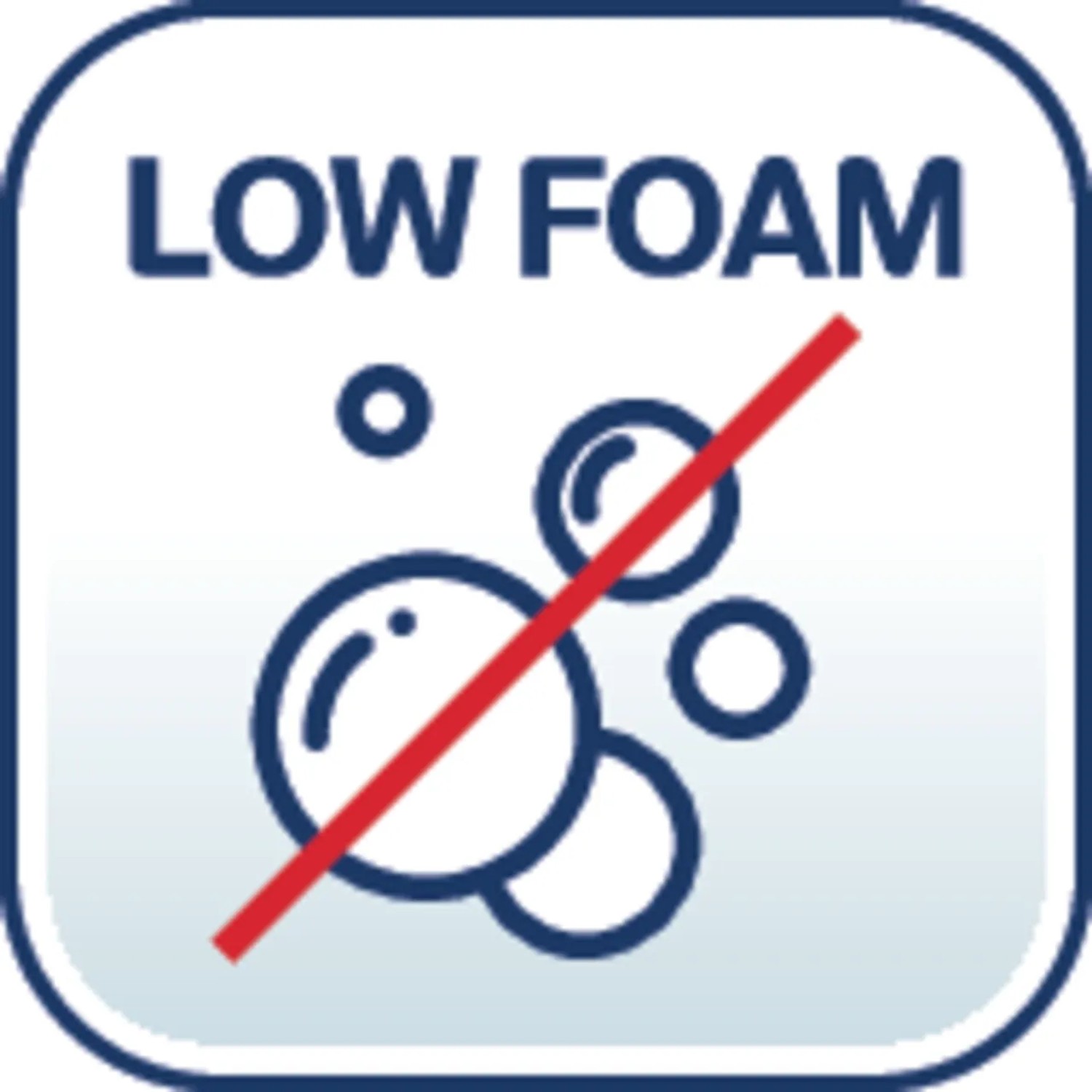Symbol für schaumarmen Leifheit Universalreiniger, geeignet für Saugwischer.