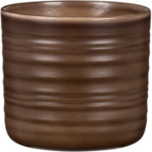 Scheurich Übertopf 850 in dunkler Eichenholz-Optik, Ø 28,5 cm, für Innenbereich.