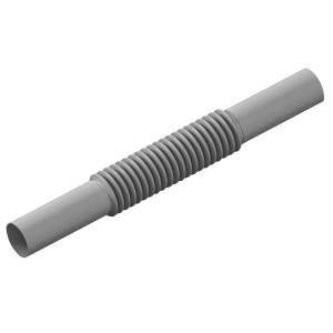 Graues Flexrohr EN16, biegbar, für Kabelkanäle, 5 Stück im Set.