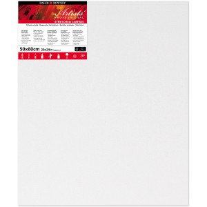 Daler-Rowney Artists' Keilrahmen, 50x60 cm, ideal für Acryl- und Ölmalerei. Dreifach grundiert, rückseitig geheftet.