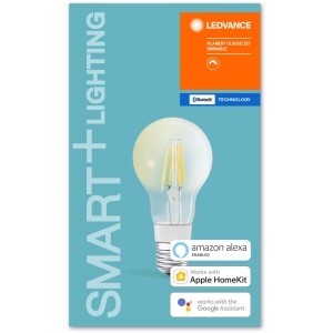 LEDVANCE SMART+ Bluetooth LED-Lampe, Kolbenform, Filament, E27, 5,5W, dimmbar.