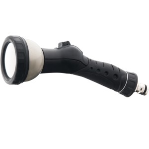 Gartenbrause Sommerregen mit Steck-Anschluss, schwarz/grau. Für sanften Wasserstrahl im Garten.