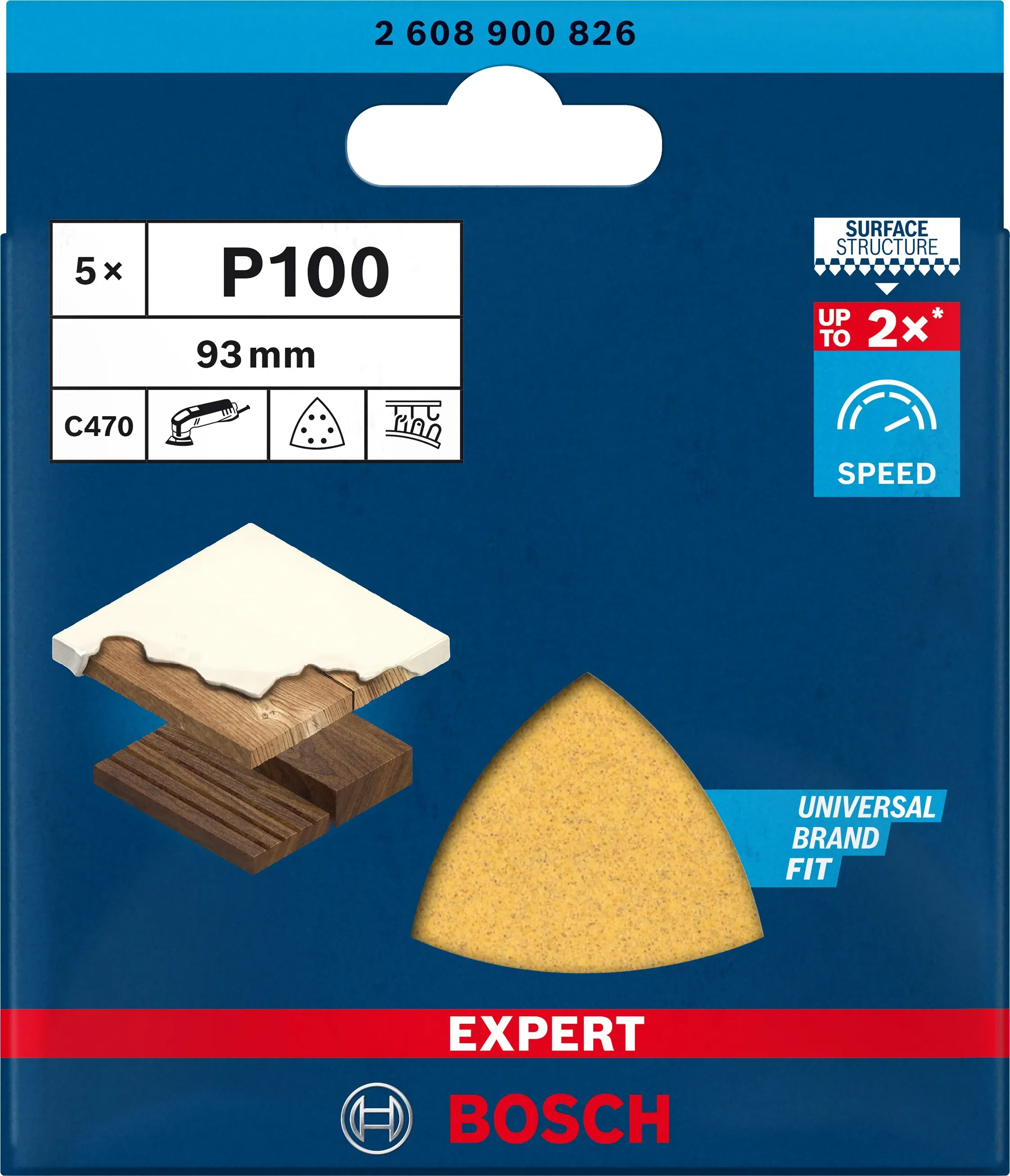 Amtech Schleifblatt P80 Korn – 93 X 230 Mm, 1/3 Perforiert, 10 Stück, Für Holz & Lackierte Oberflächen