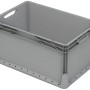 Graue Eurobox-System Box (60x40x32 cm) mit Vollwand. Aufbewahrungsbox für Ordnung.