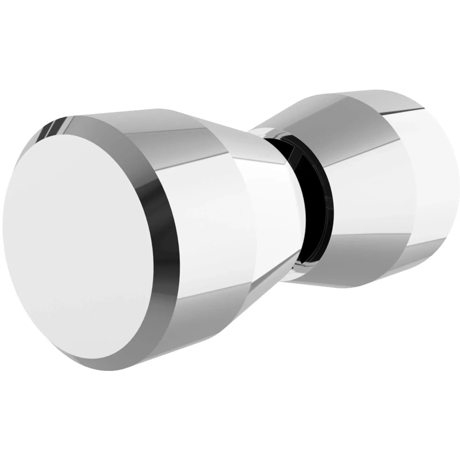Detailaufnahme: Knopfgriff für Schulte AlexaStyle2.0 Dusche, Chromoptik.