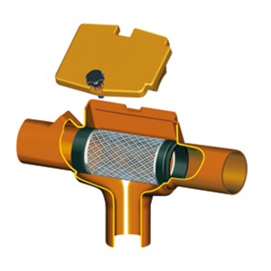 Garantia Supra-Filter intern für Cristall Erdtanks, selbstreinigend mit Edelstahl-Filtereinsatz.