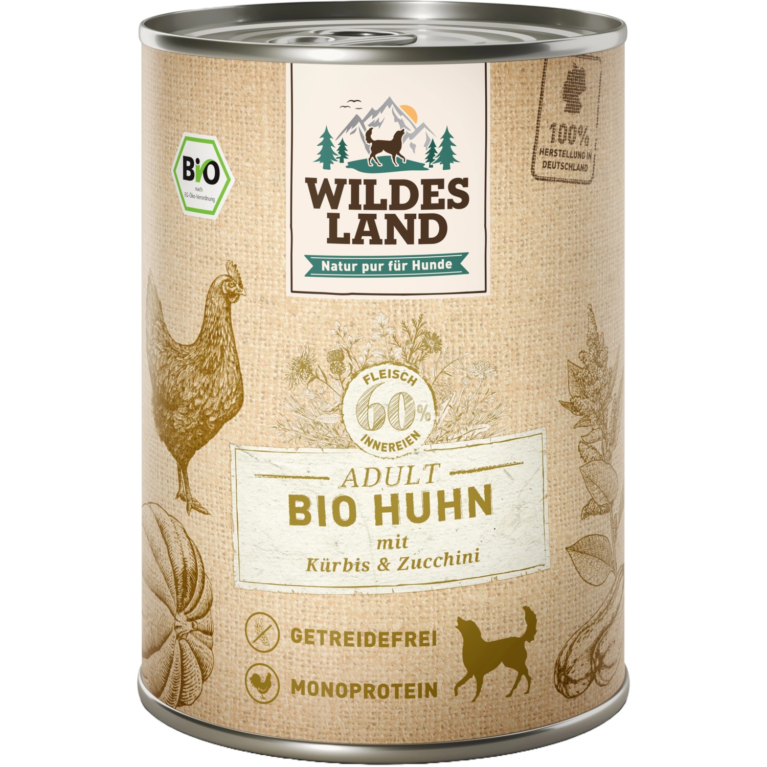 Wildes Land HundeNassfutter Bio Huhn mit Amaranth 400 g kaufen bei OBI