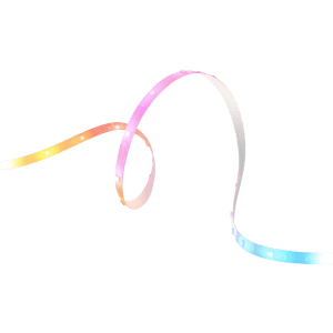 Geschwungener Philips Hue LED Lightstrip Gradient Essential mit Farbverlauf.