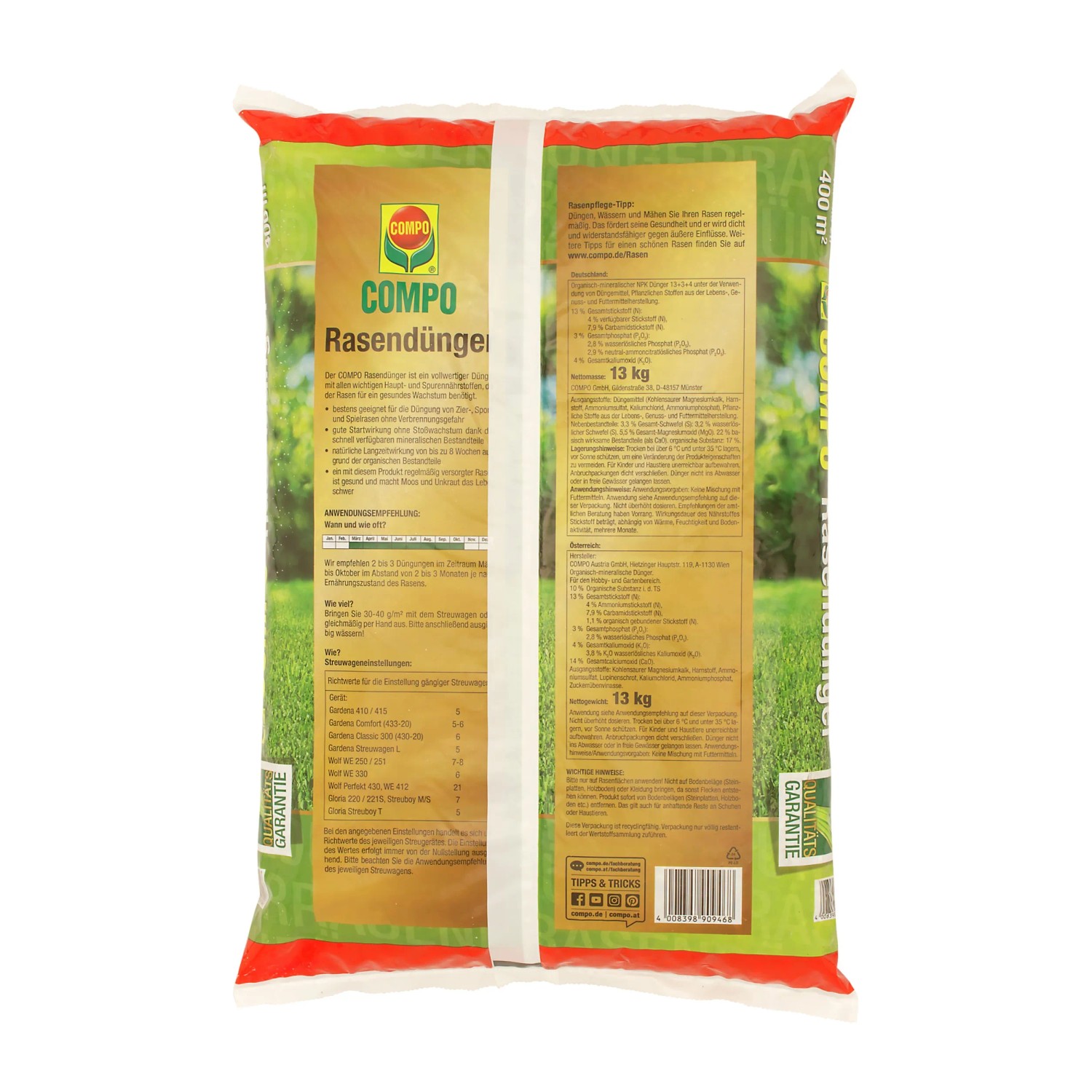 Compo Rasendnger Aktion 13 kg wirkt bis zu 8 Wochen kaufen bei OBI