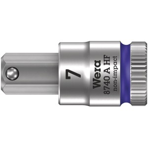 Wera Zyklop Bitnuss 8740 A HF mit 6,3 mm (1/4")-Antrieb für Innensechskants 7 mm
