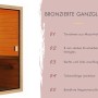 Woodfeeling Sauna Antonia: Tür mit bronziertem Glas und Holzrahmen
