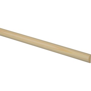 Halbrundstab aus Fichte/Kiefer, 10x20x1000 mm, astrein, für Bastelarbeiten und Innenausbau.