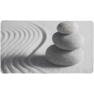Wenko Wanneneinlage Sand and Stone mit Steinmotiv, 70x40 cm, für sicheren Halt in der Badewanne.