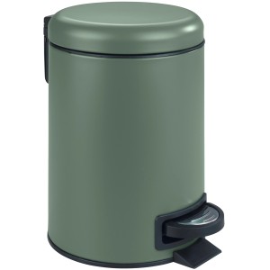 Wenko Treteimer Leman, dunkelgrün, 3 Liter. Kosmetikeimer für Bad und WC.
