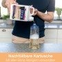 Bona Reiniger für geölte Böden wird in Kartusche für Spray Mop nachgefüllt.