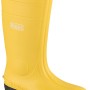 Gelber Safety&More Bau- und Sicherheitsstiefel Profi S5 Gr. 44 aus PVC mit Stahlkappe und -sohle.