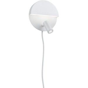 Weiße Trio LED Wandleuchte Mario mit Leselampe, modernes Design für Innenräume.