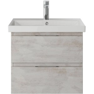 Pelipal Waschbeckenunterschrank Serie 4035, hellgrau, 56 cm breit, mit zwei Schubladen und Softclose.