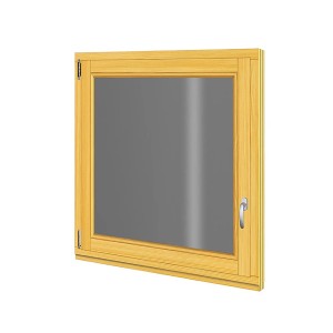 Holzfenster Fichte, 98x98 cm, DIN links, Dreh-Kipp-Funktion, Iso-Klarglas