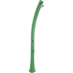 Apfelgrüne Summer Fun Solardusche mit 25 l Tank für den Garten.