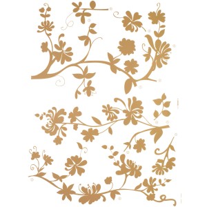Komar Deko-Sticker Frasca (50x70 cm) mit floralem Rankenmuster für die Wandgestaltung.