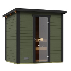 Weka Saunahaus Kaapi 2 Kompakt-Ofen Graugrün