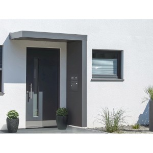 Gutta Rechteckvordach BS PLUS 200 Seite R BK Anth. Klingel Sprechanlage Kamera