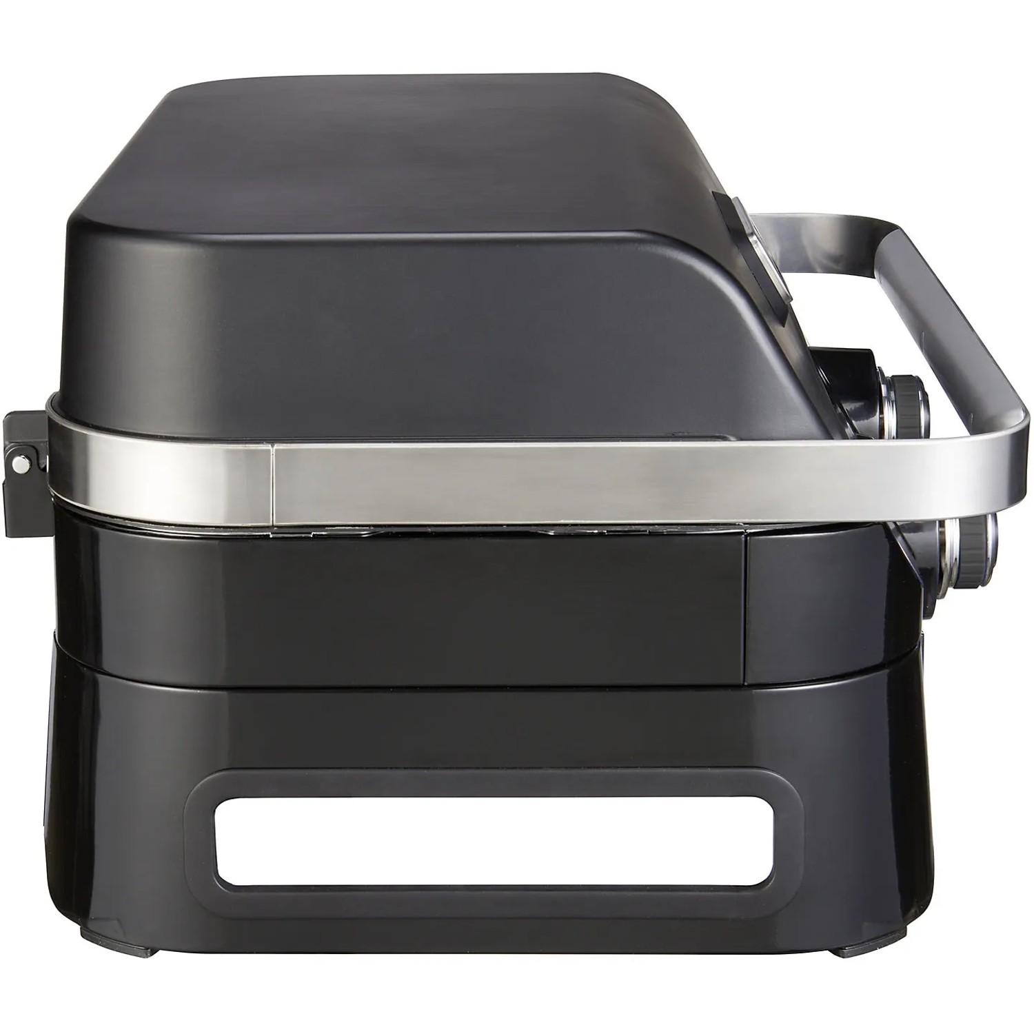 Campingaz Attitude 2100 LX Gas-Tischgrill, schwarzer Grill mit Aluguss-Deckel und Edelstahl-Griff.