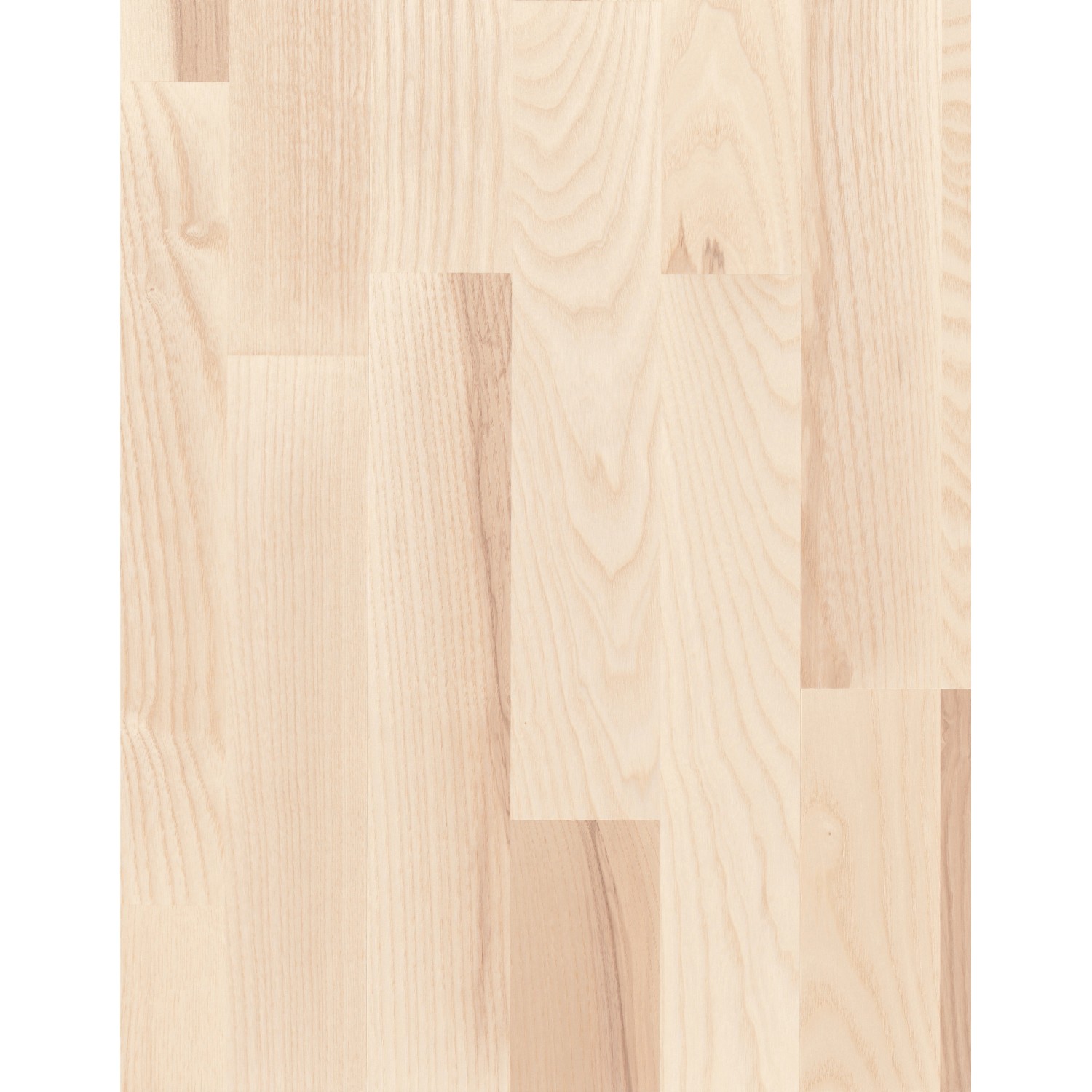 Heller Parador Parkettboden Esche Weiß matt im Schiffsboden-Design.