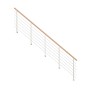 StarWood Metallgeländer Kos mit Rundhandlauf Buche 425 cm Weiß FSC®