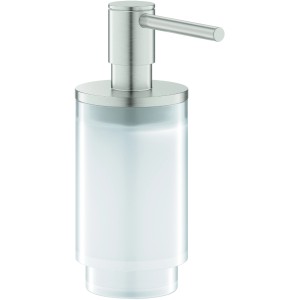 Grohe Selection Seifenspender aus Glas/Metall in Supersteel Optik.
