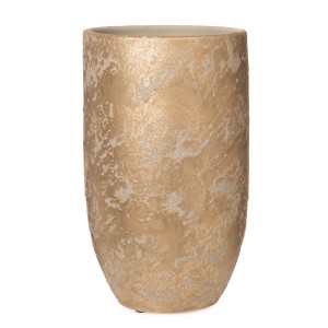 Weihnachts-Deko Vase aus Keramik Ø 19 cm x 30 cm Gold