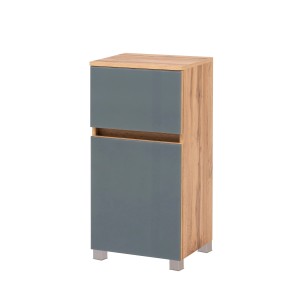 Held Möbel Unterschrank Pisa, 40 cm, Grau-Wotaneiche, für Badmöbel-Sets.