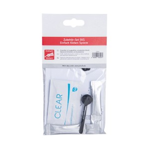 Schulte ExpressPlus Zubehör-Set EKS Komfort K600 mit Kleber, Spatel und Aufrollhilfe für Duschen.