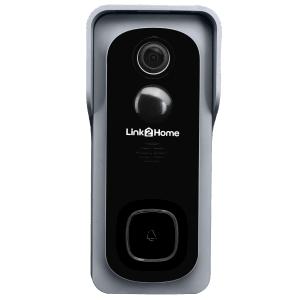 REV Ritter Link2Home Videosprechanlage in Grau-Schwarz mit Kamera und Klingelknopf.