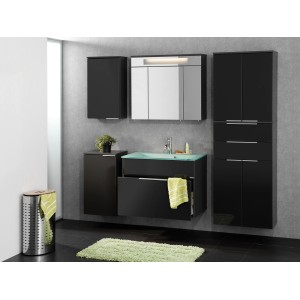 Fackelmann Bad-Hängeschrank Kara, Anthrazit, 40,5 cm breit. Hängeschrank zur Badezimmerausstattung.