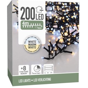 Weihnachtsbeleuchtung Lichterketten Microcluster 200 LED 4 m
