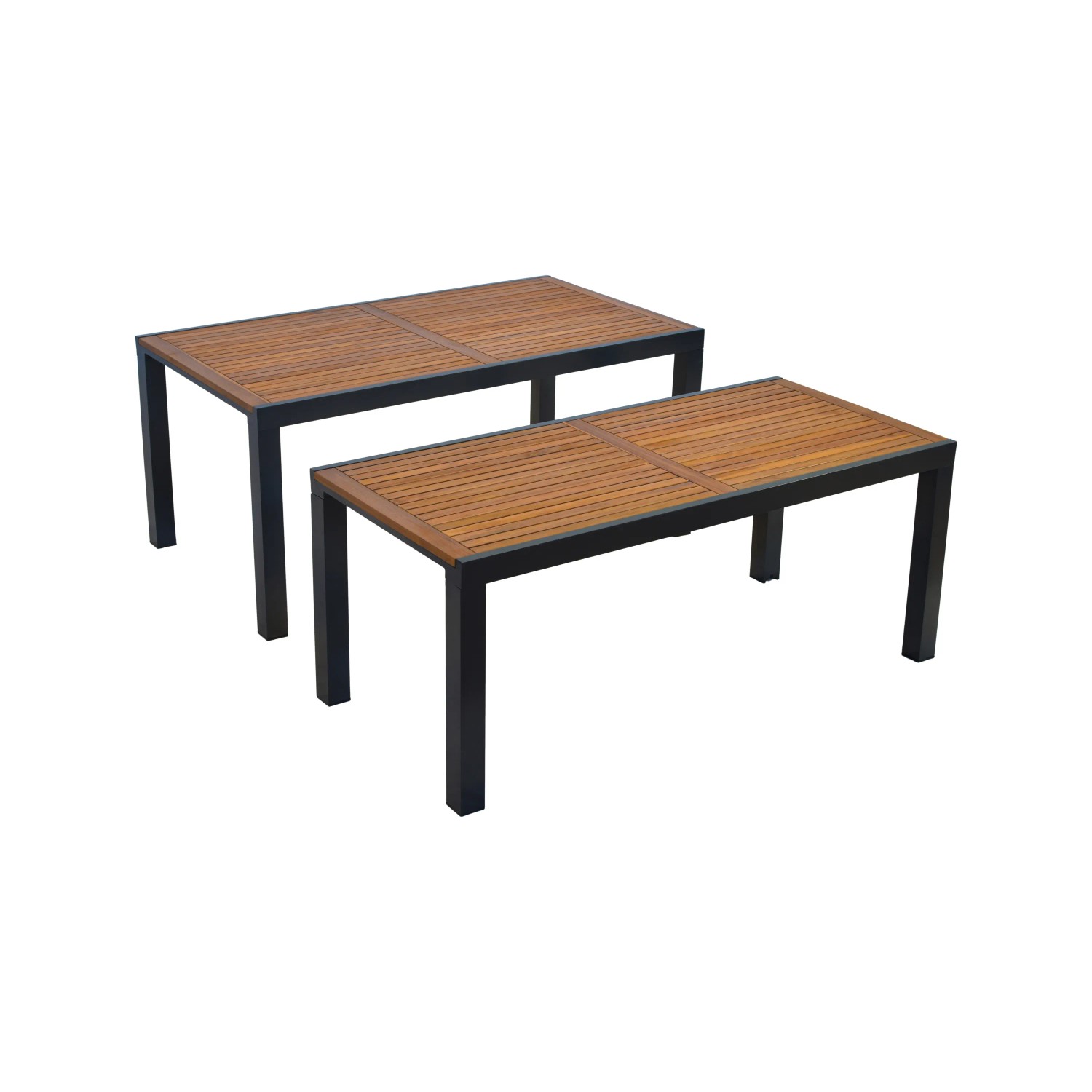 Merxx Paxos Gartentisch Set, 7-tlg., mit ausziehbarem Tisch (180/360x100cm).